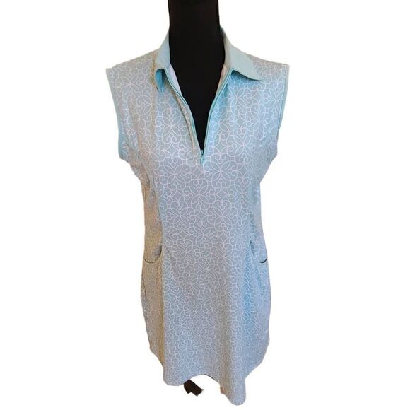 2GG Womens Golf Athletic Performance Dress with Matching Shortie Aquamarine Medi - Picture 14 of 14